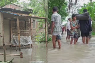 Assam flood situation critical  CM Himanta Biswa Sarma reviews flood situation  Assam flood  അസം പ്രളയം  മുഖ്യമന്ത്രി ഹിമന്ത ബിശ്വ ശർമ സ്ഥിതിഗതികൾ വിലയിരുത്തി