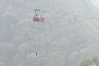 Cable car stuck mid-air in Himachal, tourists trapped; rescue op on