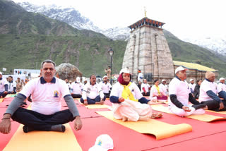 Yoga session in Kedarnath Dham