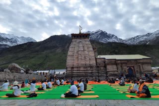 Yoga Day celebrated in Kedarnath Dham