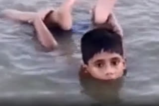 International Yoga Day: 8-year-old performs Jal Yoga in Yamuna river