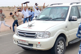 Gajendra singh shekhawat in pokran, Protest against Agnipath Scheme in jaisalmer