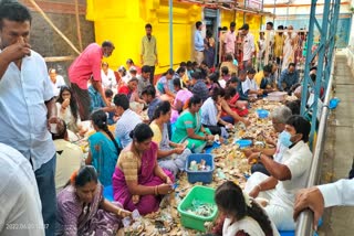 ಘಾಟಿ ಸುಬ್ರಹ್ಮಣ್ಯ ಕ್ಷೇತ್ರದಲ್ಲಿ ಹುಂಡಿ ಎಣಿಕೆ ಕಾರ್ಯ