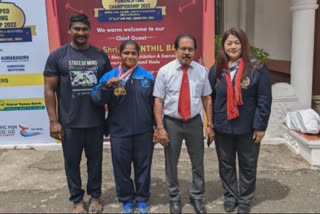 Talents of women constables in Asian powerlifting competitions