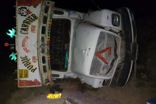 Dumper fell into ditch