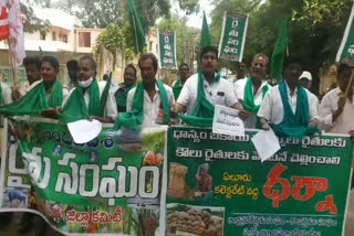 Farmers Protest at Eluru