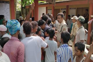 Flood relief camp in Kalgachia