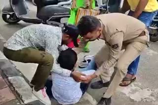 surat police saved life of young man