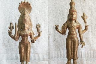 Two arrested for trying to sell ivory idols illegally  two idols were seized by Anti Idol theft Police Unit  Cuddalore ivory idols selling case  ആനക്കൊമ്പ് വിഗ്രഹങ്ങൾ അനധികൃതമായി വിൽപ്പന നടത്താൻ ശ്രമം  ആനക്കൊമ്പ് വിഗ്രഹങ്ങൾ വിൽക്കാൻ ശ്രമിച്ച രണ്ടുപേർ അറസ്റ്റിൽ  ആനക്കൊമ്പിൽ തീർത്ത പുരാതന വിഗ്രഹങ്ങൾ  കടലൂർ ആനക്കൊമ്പ് വിഗ്രഹം കേസ്