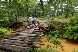 Chaibasa Lokpal and Manoharpur BDO injured after falling from wooden bridge