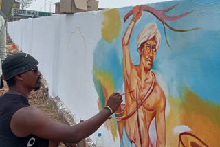 Painter Mahavir is engaged in campaign to save culture of Jharkhand