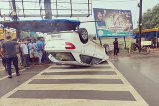 Uncontrolled car accident in Korba