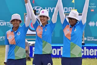 Archery  Archery World Cup  Indian womens recurve team won silver medal  Archery World Cup Stage 3  Deepika Kumari  Ankita Bhakat  Simranjeet Kaur  तीरंदाजी विश्व कप  दीपिका कुमारी  अंकिता भगत  सिमरनजीत कौर