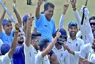 cricket  Ranji Trophy Final  A blessing that what was left 23 years  achieved in 2022  says Chandrakant Pandit  coach  रजत पाटीदार  मध्य प्रदेश  मुख्य कोच चंद्रकांत पंडित  कोच भावुक नजर आए