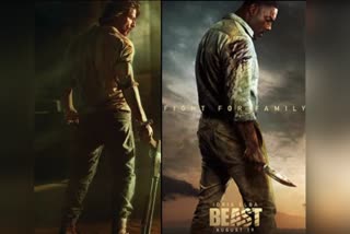 Pathaan and Beast posters