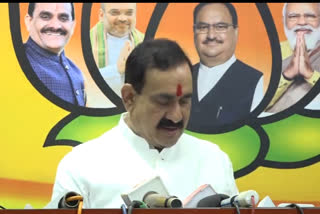 Home Minister Narottam Mishra said