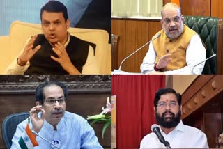 Fadnavis meets Shah  maharashtra political crises  maharashtra news update  maharashtra political crises history  Ek nath shinde press meet  ഡൽഹിയിൽ തിരക്കിട്ട ചർച്ചകള്‍  അമിത ഷായുമായി കൂടിക്കാഴ്‌ച നടത്തി ഫട്‌നാവിസ്