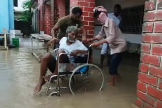 Hajipur Sadar Hospital waterlogged after first rain of monsoon