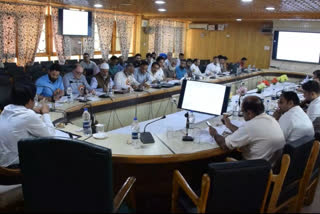 Baseer ul Haq Choudhary held review meeting of works of Education Department in pulwama