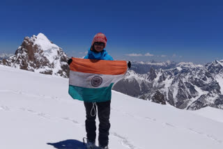 Anjali Sharma hoisted the tricolour on the Deo Tibba