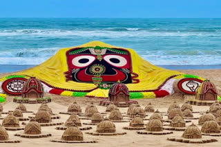 Watch: Sand artist created 125 sand chariots for RathaYatra today