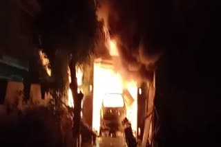 Fire in warehouse