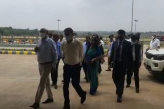 Union Civil Aviation Secretary Rajiv Bansal inspects Deoghar Airport