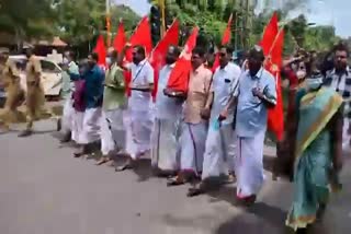 hate slogan in Ambalapuzha CPM protest  അമ്പലപ്പുഴ സിപിഎം പ്രകടനത്തിൽ കൊലവിളി മുദ്രാവാക്യം  കൈവെട്ടും കാൽവെട്ടും തലവെട്ടി ചെങ്കൊടി കെട്ടും  akg centre bomb blast  akg centre bomb attack  ആലപ്പുഴ എച്ച് സലാം എംഎൽഎ പ്രകടനം  Alappuzha H Salam MLA Protest march  എകെജി സെന്‍റർ ബോംബേറ്  എകെജി സെന്‍റർ ബോംബാക്രമണം  സിപിഎം മാർച്ച് വിദ്വേഷ മുദ്രാവാക്യം