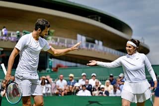 tennis  Wimbledon 2022  Indian star Sania Mirza  enters second round  mixed doubles  विंबलडन 2022  सानिया मिर्जा  भारतीय स्टार  sania mirza  मेट पाविच  विंबलडन मिश्रित युगल