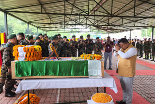 Guard of Honor to Soldiers of Bengal who Died in Landslide of Manipur