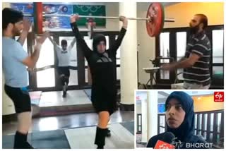 Kashmiri woman weightlifter