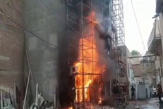 Fire in under construction building