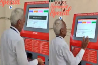Elderly man prints railway tickets faster than you can think