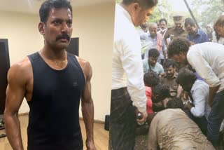 Vishal got injured  Vishal injures in Laththi shooting  വിശാലിന് പരിക്ക്  Vishal shares workout video  Laththi release  Vishal shares workout video