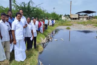 ரசாயன கழிவுநீரால் விவசாய நிலங்கள் பாதிப்பு - ஈ.ஆர்.ஈஸ்வரன் ஆய்வு!