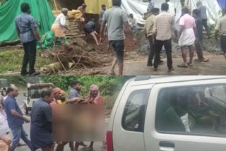 മണ്ണിനടിയിൽ പെട്ട് തൊഴിലാളി മരിച്ചു  landslide at Idukki Anachal and worker died  landslide at Idukki Anachal  കനത്ത മഴയിൽ മണ്ണിടിച്ചിൽ  ഇടുക്കി ആനച്ചാലിൽ മണ്ണിടിഞ്ഞ് വീണ് തൊഴിലാളി മരിച്ചു  The worker fell under the ground and died  Worker dies in Idukki landslide