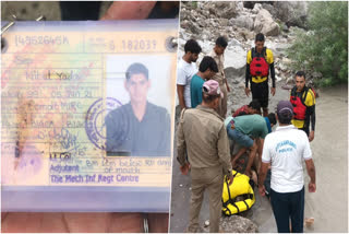 Army jawan flow in Rishikesh Ganga