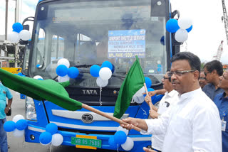new govt bus service Airport to Howrah started in Kolkata