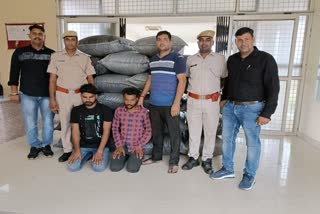 Police seized doda sawdust worth ten Lakh Rupees