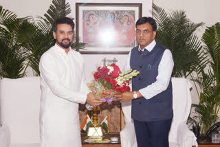 Anurag Thakur meets union health minister Mansukh Mandaviya