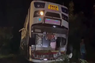 private bus overturns in Rayagada district