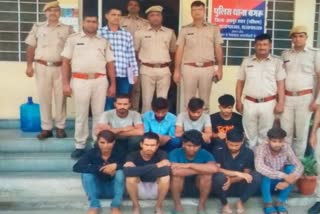 Police arrested nine accused in theft incident