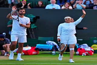 tennis news  Sania Mirza  Sania bids farewell to Wimbledon  losing in mixed doubles semifinal  भारतीय टेनिस स्टार  सानिया मिर्जा  मिश्रित युगल सेमीफाइनल