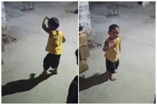 Video of a child playing Garba went viral