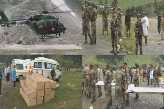 rescue operation by indian army in cloudburst affected baltal