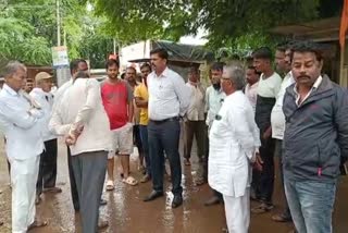 Athani Tehsildar Suresh Munje visited the village