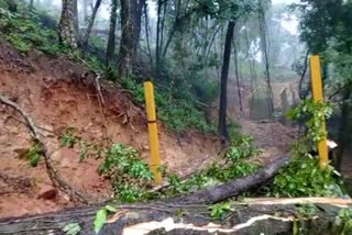 hill collapsed due to rain in Chikkamagaluru