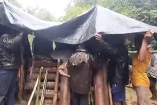 Cremation using tarpaulin