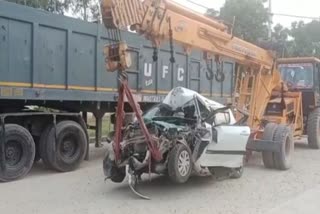 accident on sonipat gannaur flyover