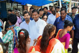 Union Minister Arjun Munda arrives on Simdega tour